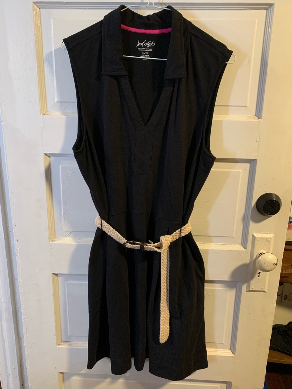 Lord & Taylor Cotton Black Collared Polo Midi Dress NWOT Women’s Size- XL